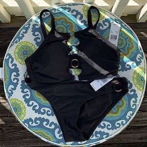 🖤Black & Gold Bebe Two Piece Swim Suit🖤